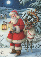 SANTA CLAUS Happy New Year Christmas Vintage Postcard CPSM #PBL081.GB - Santa Claus