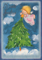 ÁNGEL NAVIDAD Vintage Tarjeta Postal CPSM #PAJ182.ES - Anges