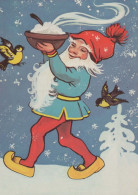 PÈRE NOËL Bonne Année Noël Vintage Carte Postale CPSM #PBL220.FR - Santa Claus