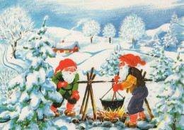 PÈRE NOËL Bonne Année Noël Vintage Carte Postale CPSM #PBB305.FR - Santa Claus