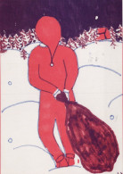 WEIHNACHTSMANN SANTA CLAUS WEIHNACHTSFERIEN Vintage Postkarte CPSM #PAK552.DE - Santa Claus