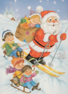 WEIHNACHTSMANN SANTA CLAUS KINDER WEIHNACHTSFERIEN Vintage Postkarte CPSM #PAK355.DE - Santa Claus