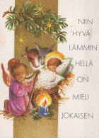 ENGEL WEIHNACHTSFERIEN Feiern & Feste Vintage Ansichtskarte Postkarte CPSM #PAH737.DE - Angels