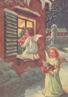 ENGEL WEIHNACHTSFERIEN Feiern & Feste Vintage Ansichtskarte Postkarte CPSM #PAH859.DE - Anges