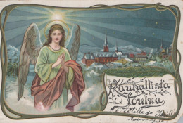 1901 ÁNGEL NAVIDAD Vintage Antiguo Tarjeta Postal CPA #PAG663.ES - Angels
