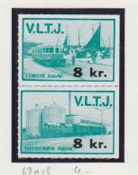 Denemarken Spoorwegzegel Cat.DFBK Lijn: VLTJ Vemb Lemvig Thyboron Jernbane 69a+b - Other & Unclassified