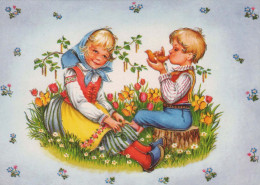 PASCUA NIÑOS Vintage Tarjeta Postal CPSM #PBO331.ES - Ostern