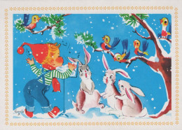 Feliz Año Navidad NIÑOS Vintage Tarjeta Postal CPSM #PBM177.ES - Nouvel An