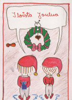 Buon Anno Natale GNOME Vintage Cartolina CPSM #PAY168.IT - Nouvel An