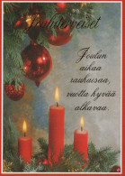 Buon Anno Natale CANDELA Vintage Cartolina CPSM #PAW282.IT - Nouvel An