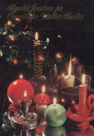 Buon Anno Natale CANDELA Vintage Cartolina CPSM #PAW041.IT - Nouvel An