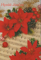 Buon Anno Natale FIORI Vintage Cartolina CPSM #PAV123.IT - Neujahr