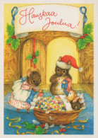 Buon Anno Natale MOUSE Vintage Cartolina CPSM #PAU983.IT - Neujahr