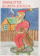BABBO NATALE Buon Anno Natale Vintage Cartolina CPSM #PAU518.IT - Santa Claus