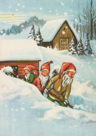 Buon Anno Natale GNOME Vintage Cartolina CPSM #PAU244.IT - Neujahr