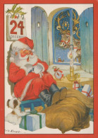 BABBO NATALE Natale Vintage Cartolina CPSM #PAK688.IT - Santa Claus