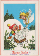 ANGELO Buon Anno Natale Vintage Cartolina CPSM #PAH618.IT - Anges