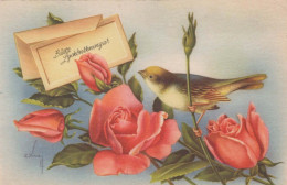 FLOWERS Vintage Ansichtskarte Postkarte CPSMPF #PKG082.DE - Blumen