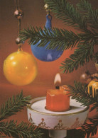 Neujahr Weihnachten KERZE Vintage Ansichtskarte Postkarte CPSM #PBN774.DE - Año Nuevo