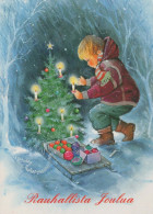 Neujahr Weihnachten KINDER Vintage Ansichtskarte Postkarte CPSM #PBM179.DE - Año Nuevo