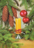 Neujahr Weihnachten KERZE Vintage Ansichtskarte Postkarte CPSM #PBA214.DE - Neujahr