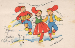 Buon Anno Natale BAMBINO Vintage Cartolina CPSMPF #PKG457.IT - Neujahr