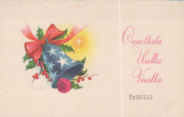 Buon Anno Natale FIORI Vintage Cartolina CPSMPF #PKD707.IT - Año Nuevo