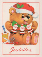 Buon Anno Natale Animale Vintage Cartolina CPSM #PBS391.IT - Nouvel An