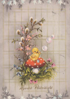 PASQUA POLLO UOVO Vintage Cartolina CPSM #PBP092.IT - Easter
