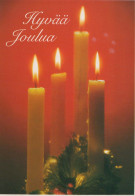 Buon Anno Natale CANDELA Vintage Cartolina CPSM #PBN896.IT - Neujahr