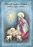 Vergine Maria Madonna Gesù Bambino Natale Religione Vintage Cartolina CPSM #PBB944.IT - Virgen Maria Y Las Madonnas