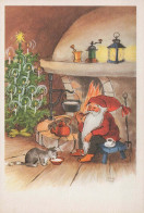 BABBO NATALE Buon Anno Natale Vintage Cartolina CPSM #PBL017.IT - Santa Claus