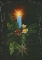 Buon Anno Natale CANDELA Vintage Cartolina CPSM #PBA155.IT - Neujahr