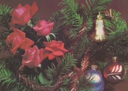 Buon Anno Natale CANDELA Vintage Cartolina CPSM #PBA836.IT - Neujahr