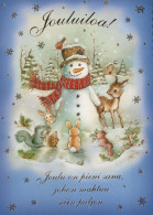 Buon Anno Natale PUPAZZO Vintage Cartolina CPSM #PAZ775.IT - Neujahr
