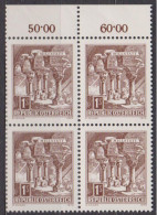 1970 , Mi 1324 ** (3) -  4er Block Postfrisch - Freimarke : Bauwerke - Romanischer Kreuzgang Im Stift Millstatt - Nuovi