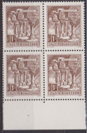 1970 , Mi 1324 ** (5) -  4er Block Postfrisch - Freimarke : Bauwerke - Romanischer Kreuzgang Im Stift Millstatt - Unused Stamps