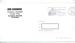 Lettre Flamme Paris 88 Port Payé Securite Enfant - Maschinenstempel (Werbestempel)