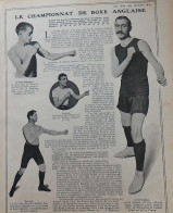 1907 LE CHAMPIONNAT DE BOXE ANGLAISE - Lovel GRAHAM - DUCASSE - DE NÈVE - TOUTARD - LA VIE AU GAND AIR - 1900 - 1949