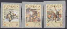 SLOVENIA 389-391,used,hinged - Contes, Fables & Légendes