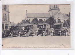 MOURMELON-le-GRAND: Service Des Autobus Entre Mourmelon Gare-camp De Chalons - Très Bon état - Mourmelon Le Grand