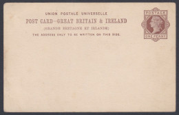 GB Great Britain & Ireland One Penny Queen Victoria UPU Mint Unused Postcard, Post Card, Postal Stationery - Storia Postale