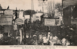 C P A  -  BAR SUR AUBE - Les Champenois  De L'aube  Contre  Les Champenois De La Marne  -  Les Pancartes - Bar-sur-Aube
