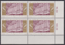 1970 , Mi 1327 ** (2) -  4er Block Postfrisch - 100 Jahre Musikvereinsgebäude , Wien - Unused Stamps