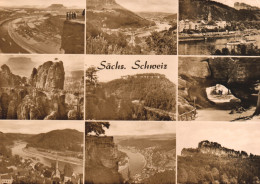 MULTIPLE VIEWS, ARCHITECTURE, MOUNTAIN, SHIP, ROCK, SWITZERLAND, POSTCARD - Autres & Non Classés