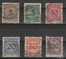 1923 - REICH   Mi No 338/343 - Gebraucht