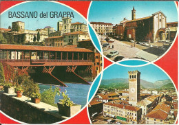 Bassano Del Grappa (Vicenza) Vedute: Ponte Degli Alpini, Chiesa Di San Francesco, Torre Ezzelina - Vicenza