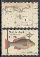 2022 Norfolk Island Fish Maps Complete Set Of 2 MNH @ BELOW FACE VALUE - Norfolkinsel