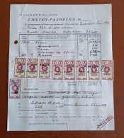 #LOT1 Invoice Revenue Fiscaux 1944 Occupation Of Bulgaria Over Macedonia - Small Shop - Other & Unclassified