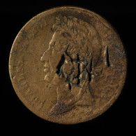 Colonial, France, Charles X, 5 Centimes, 1827, , Bronze, ,
KM# 10.2 - Franse Koloniën (1817-1844)